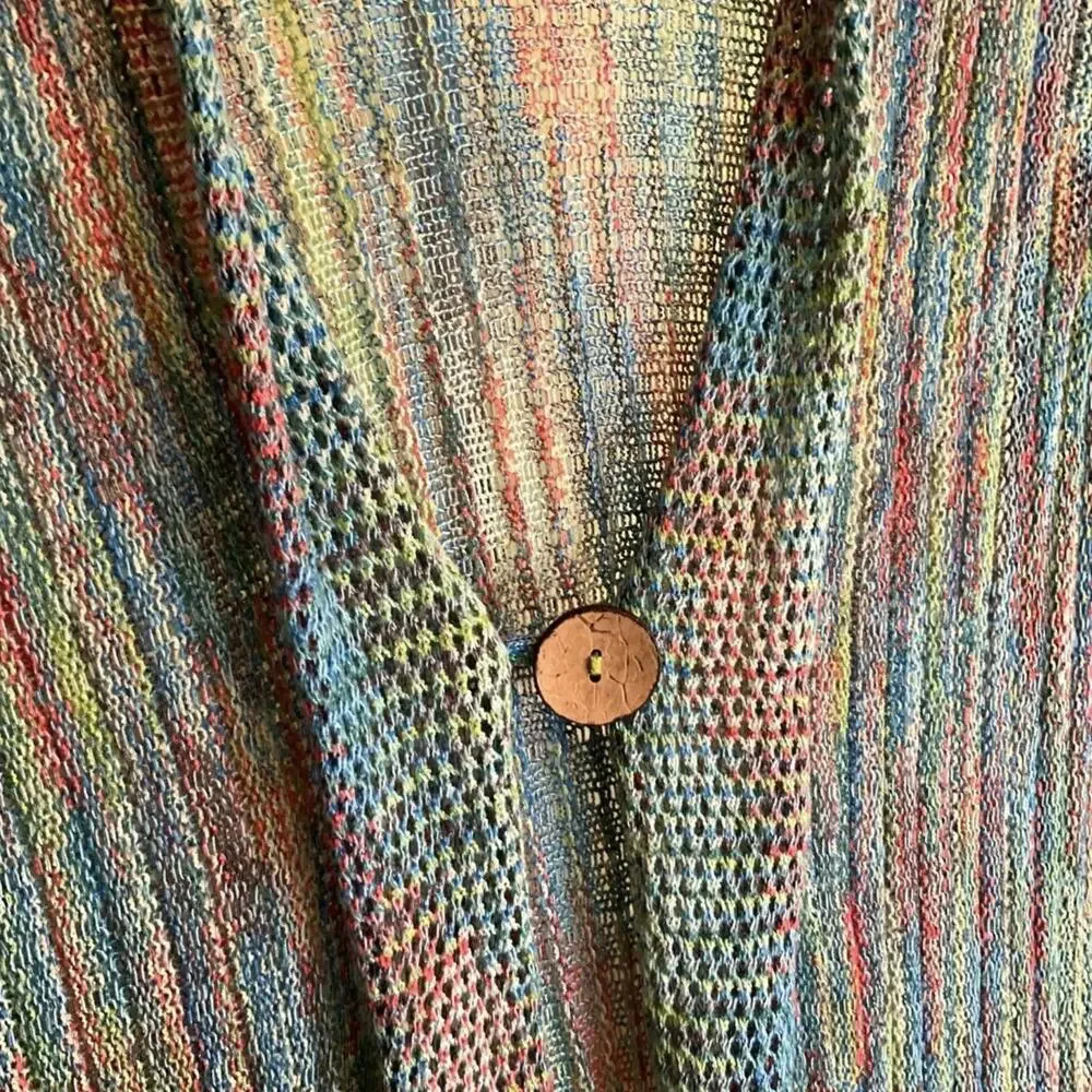 Women’s knit cardigan multicolor tunic M